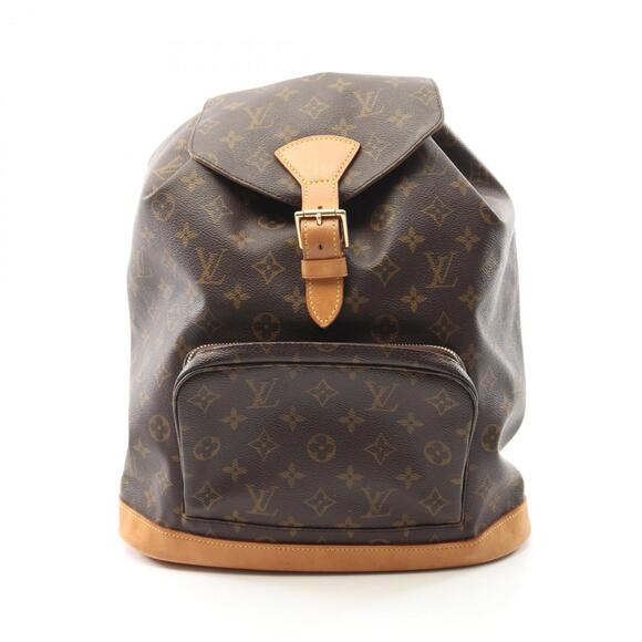 LOUIS VUITTON Brown Monogram Leather Backpack
